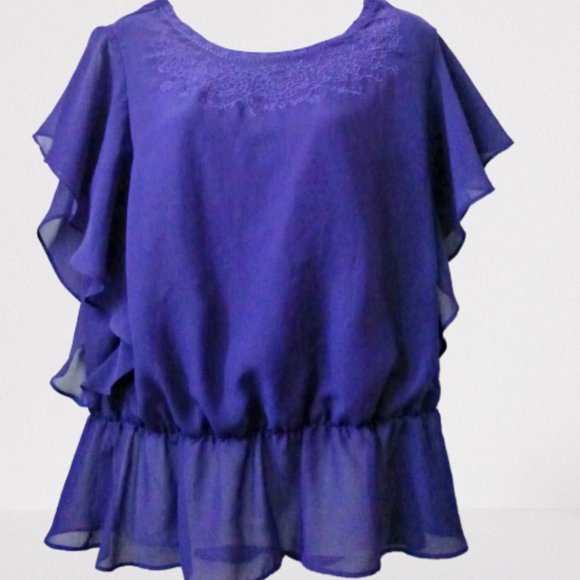 Cato Tops - Cato Blouse T-Shirt Top Size M Short Sleeve Loose